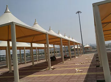 Pyramid Car Parking Shade in Dammam KSA