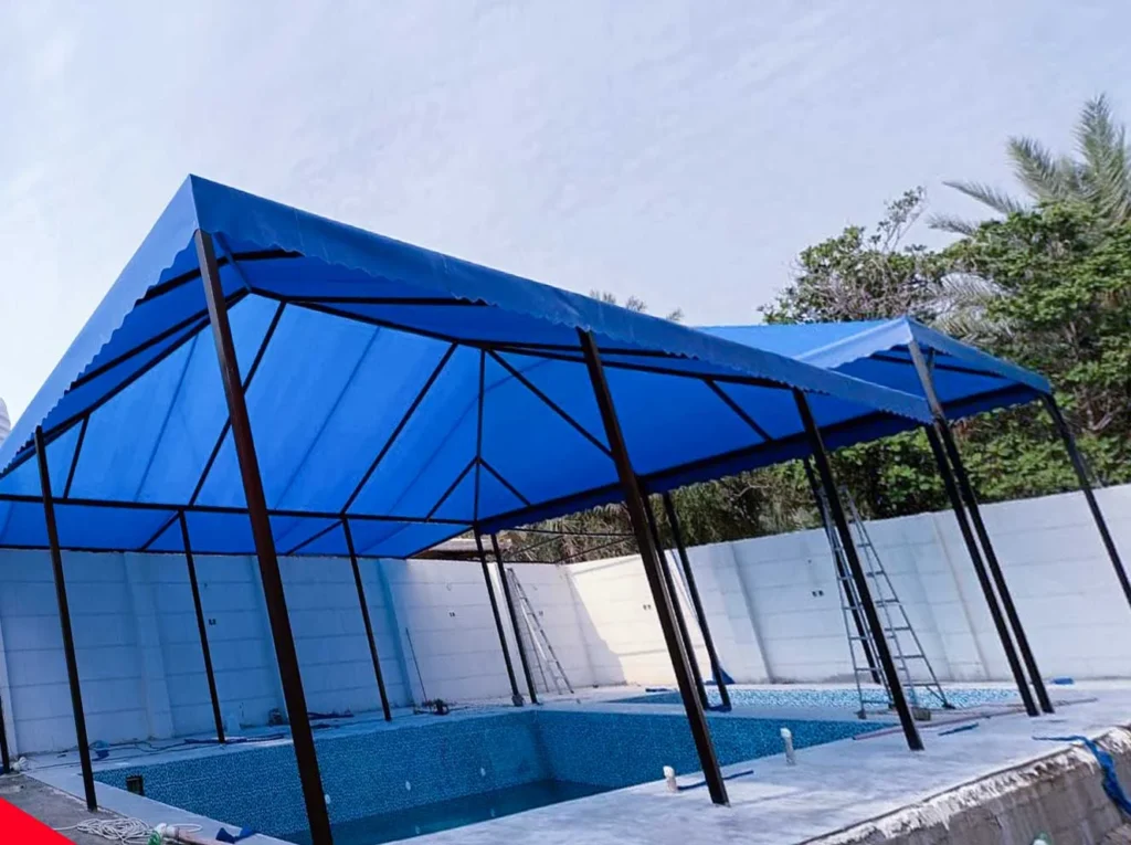 swimming pool shade sails in KSA